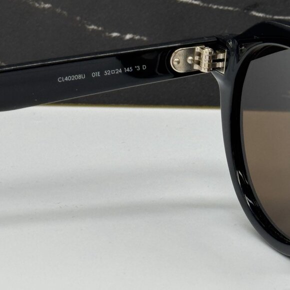 NEW CL40208U 01E CELINE SHINY BLACK/BROWN MEN CELINE SUNGLASSES - Picture 7 of 9